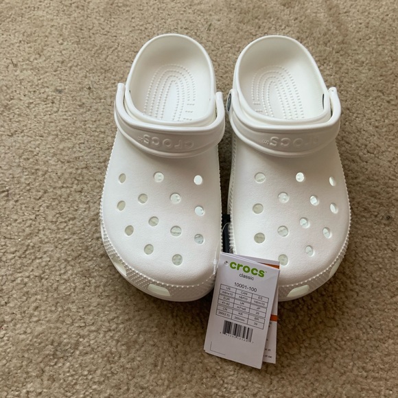 white crocs size 10